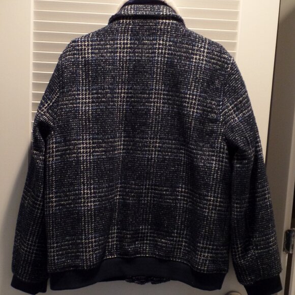 I.N.C. Men's Tweed Bomber Jacket with Faux Fur Collar XL - Picture 4 of 5